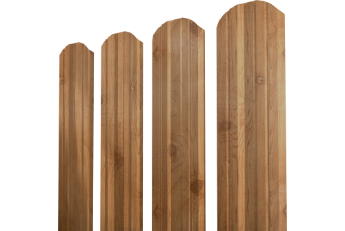 Штакетник Twin XL фигурный Grand Line 0,45 Print Premium Pine Wood Fresh