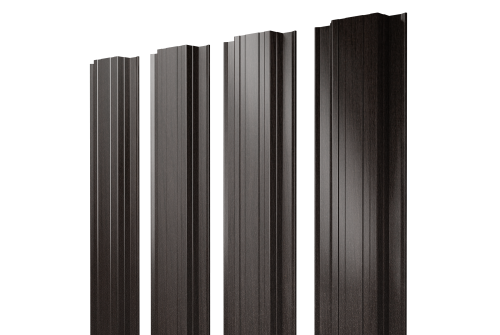 Штакетник Прямоугольный с прямым резом Grand Line 0,45 Print Elite Coffee Wood TwinColor