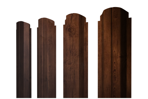 Штакетник П-образный A фигурный Grand Line 0,4 Print Premium Cherry Wood Fresh TwinColor