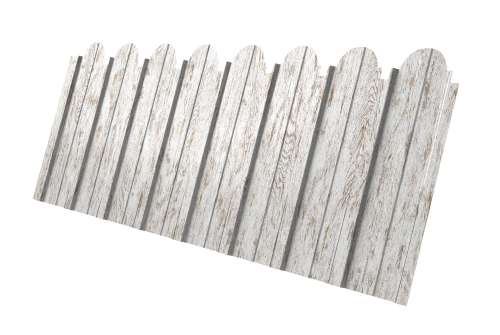 Профнастил C10A фигурный Grand Line 0,45 Print Elite Snow Wood TwinColor