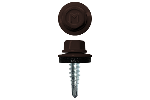 Саморез по металлу Daxmer 4,8х19 RAL 8017 (250) сверло №2