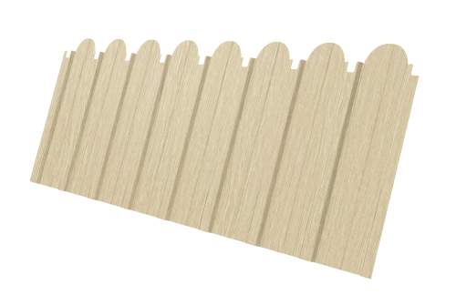 Профнастил C10A фигурный Grand Line 0,45 Print Elite Milky Wood TwinColor