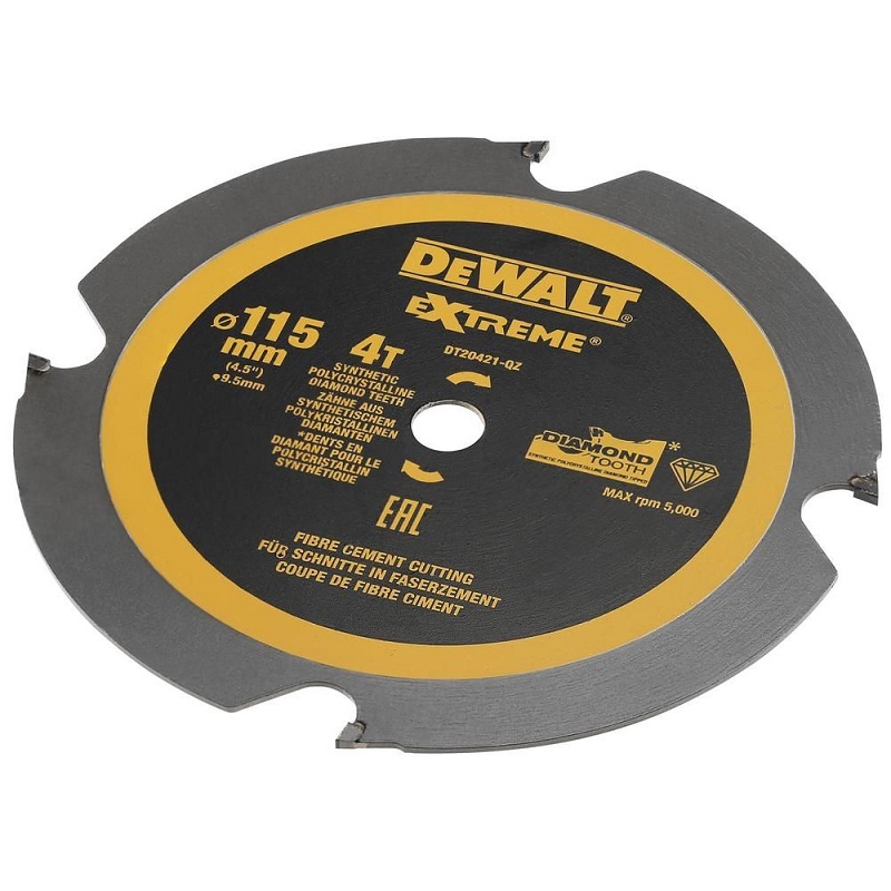 Диск пильный DeWalt EXTREME для фиброцемента 115 x 9.5 мм 4T