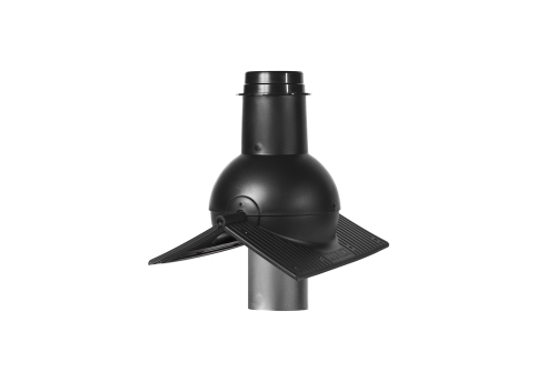 Выход канализации коньковый Krovent Pipe-cone черный