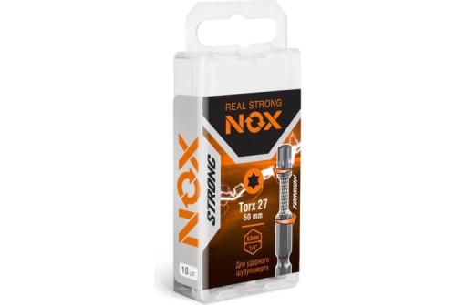 Бита торсионная Nox Strong TX27х50мм E6,3 10 штук бокс (339275)