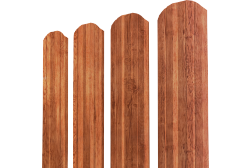 Штакетник Twin XL фигурный Grand Line 0,45 Print Premium Rowan Wood Intense FTC