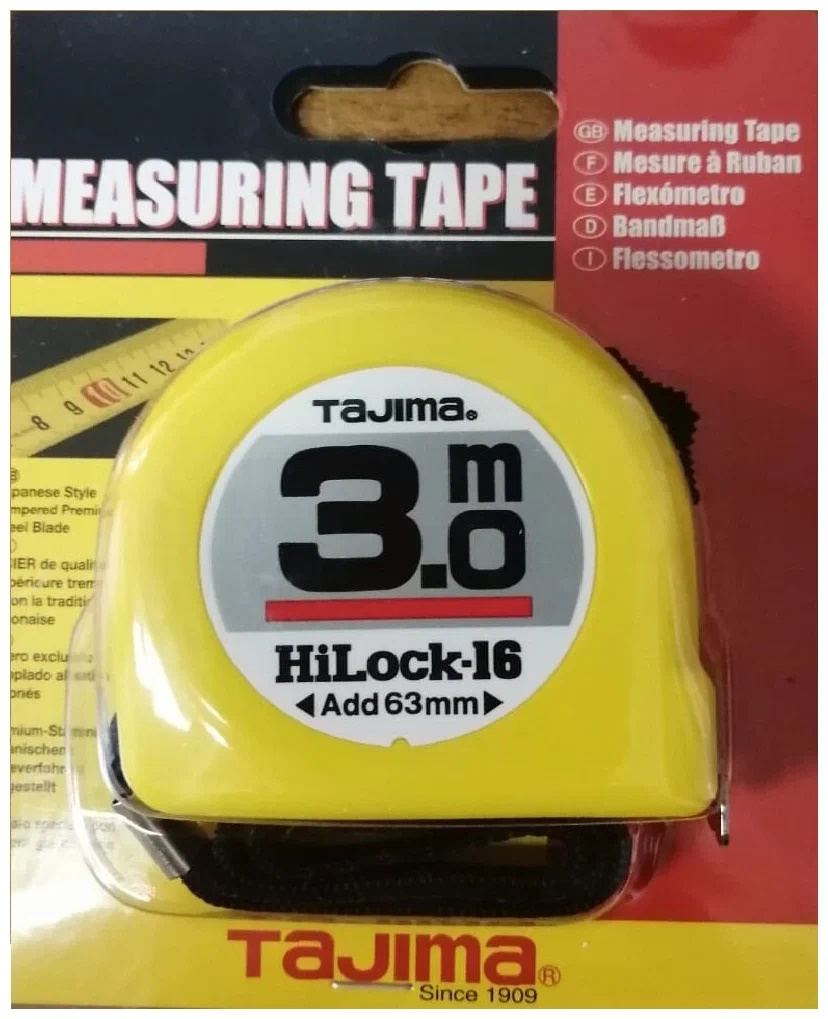 Рулетка TAJIMA HI LOCK 3 м x 16 мм