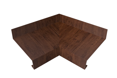Угол отлива внутренний 70 Grand Line 0,4 Print Premium с пленкой Cherry Wood Fresh TwinColor