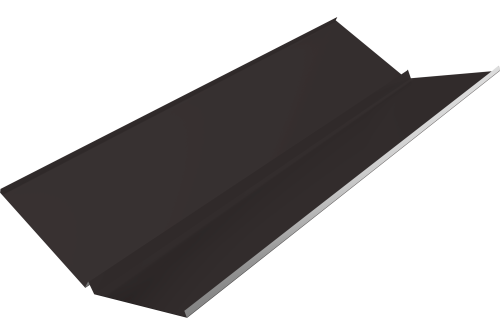 Планка ендовы нижней с компенсатором Grand Line 0,5 PurLite Matt RR 32 темно-коричневый (2м)