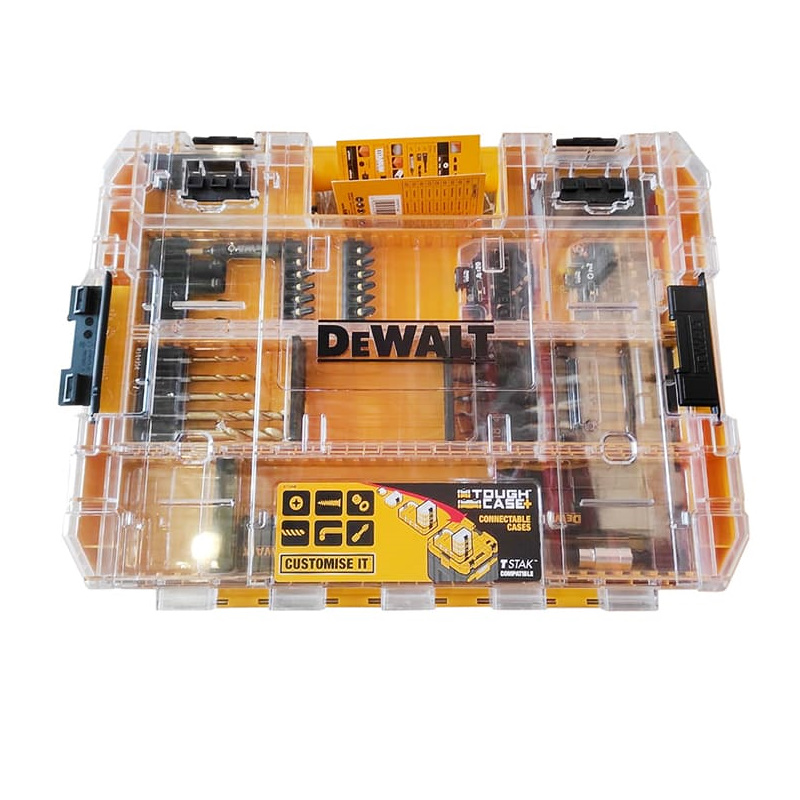 Органайзер DeWalt с угловой насадкой и набором бит (85 шт)