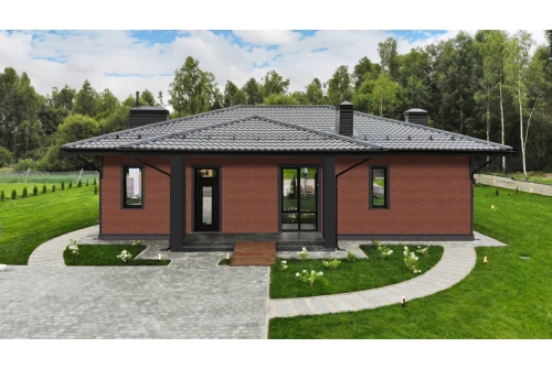Фасадная панель Grand Line Клинкерный кирпич Design Plus корица с темно-бежевым швом