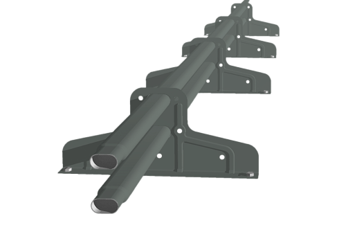 Снегозадержатель Стандарт Т4 d 40х20 RAL 7005 (3м)
