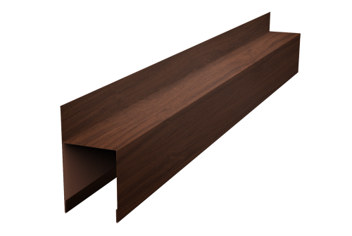Планка опорная составная внешняя для забора жалюзи Palermo Grand Line 0,45 Print Elite Choco Wood TwinColor (3м)