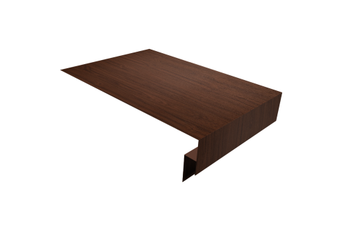 Планка околооконная сложная 250х50х18 (j-фаска) Grand Line 0,45 Print Elite Choco Wood TwinColor (3м)