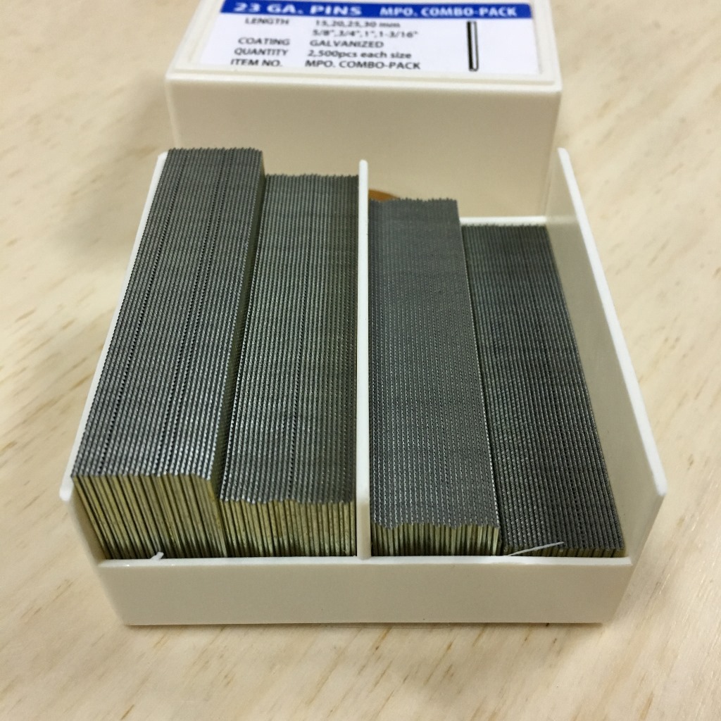 Микрошпилька 23ga COMBO-PACK (15, 20, 25, 30 мм) (10000 шт)