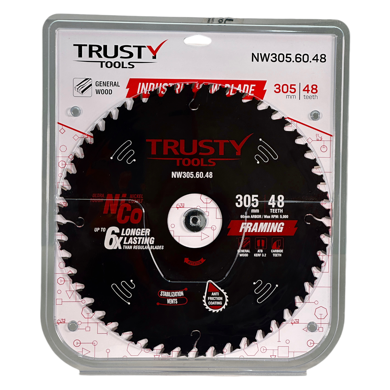 Диск пильный Trusty-Tools индустриальный 305х60 48T