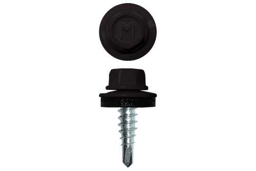 Саморез по металлу Daxmer 4,8х19 RAL 9005 (250) сверло №2