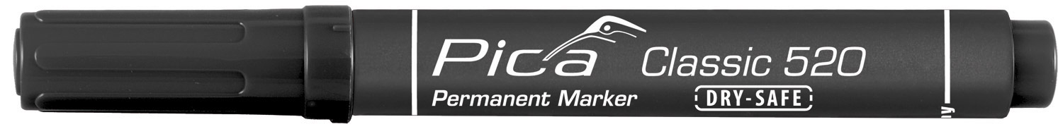 Маркер перманентный Dry-Safe Pica 520/46 чёрный