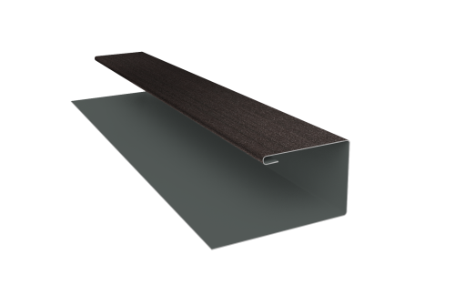 Планка П-образная Экобрус Grand Line 0,45 Print Elite Coffee Wood TwinColor (3м)