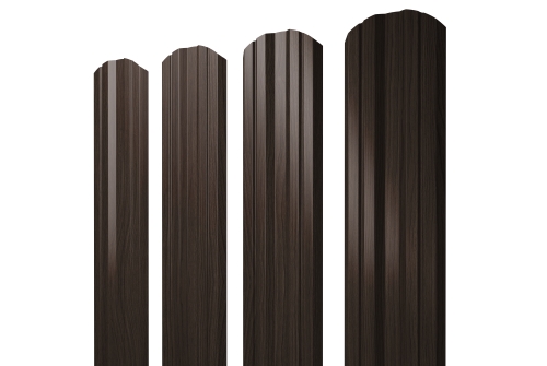 Штакетник Twin фигурный Grand Line 0,45 Print Elite Coffee Wood TwinColor