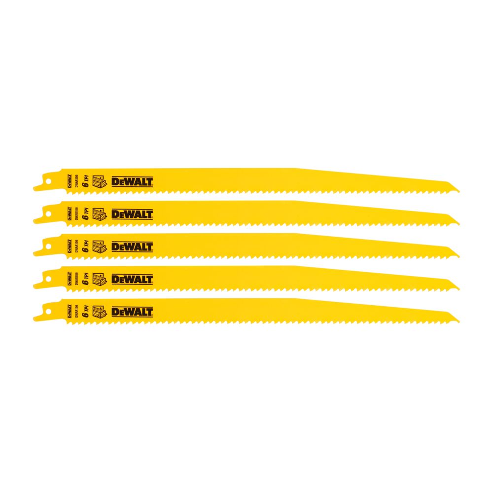 Полотна по дереву для сабельной пилы DeWalt DT2350-QZ 305 мм (5 шт)