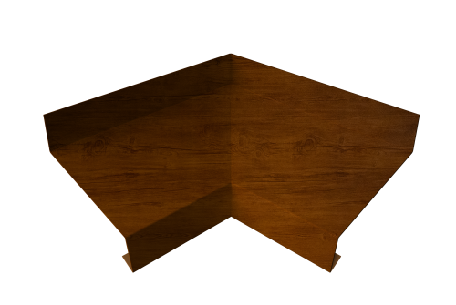 Угол отлива внутренний 70 Grand Line 0,4 Print Premium с пленкой Golden Wood Intense FTC