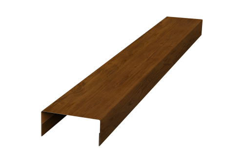 Крышка 30х15 для забора жалюзи Texas Grand Line 0,45 Print Elite Golden Wood TwinColor (3м)