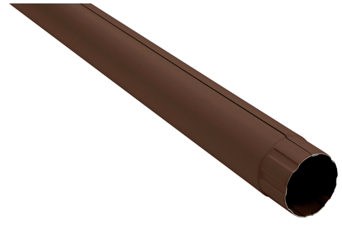 Труба круглая GL PU Matt 90 мм 3 м RAL 8017 шоколад