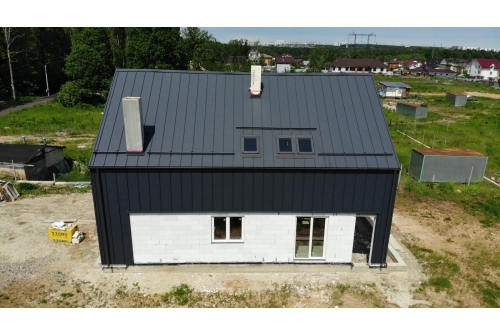Кликфальц Pro Grand Line 0,5 Satin Matt с пленкой на замках RAL 7024 мокрый асфальт