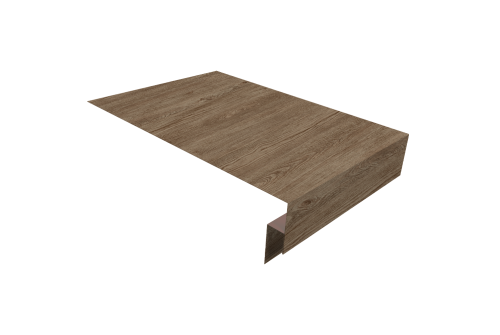 Планка околооконная сложная 300х50х18 (j-фаска) Grand Line 0,45 Print Elite White Wood TwinColor (3м)