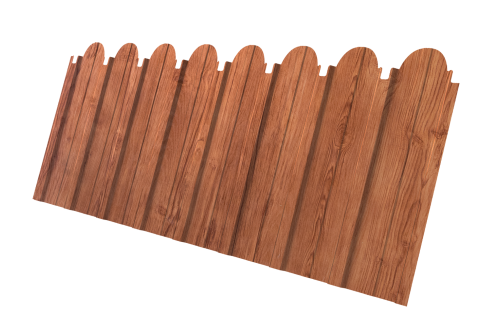 Профнастил C10A фигурный Grand Line 0,45 Print Premium Rowan Wood Intense FTC