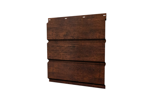 Софит металлический Классик Grand Line центральная перфорация 0,45 Print-Double Premium с пленкой Cherry Wood Dark F