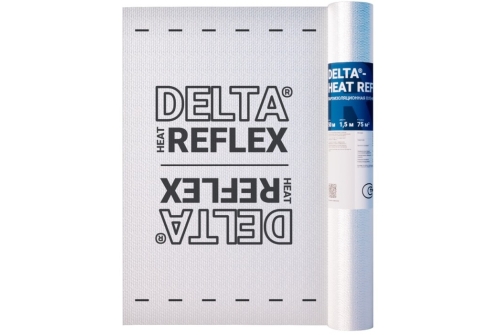 Пленка пароизоляционная Delta-Heat Reflex 180гр. с отражающим покрытием (75м2)