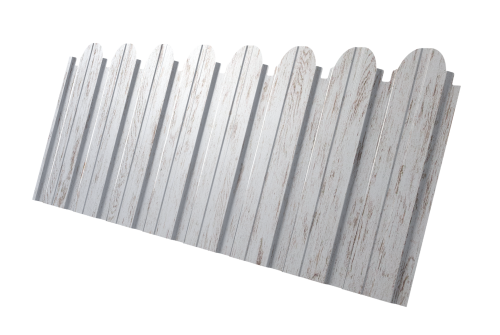 Профнастил C10B фигурный Grand Line 0,45 Print Elite Snow Wood TwinColor