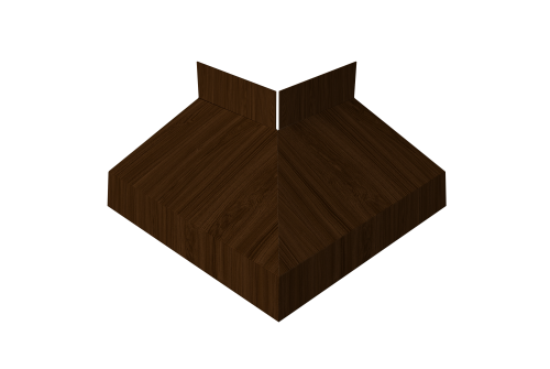 Угол отлива внешний 50 Grand Line 0,45 Print Elite с пленкой Choco Wood TwinColor