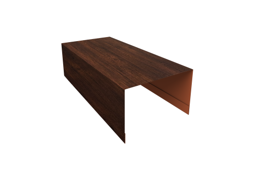 Крышка для забора из сайдинга Блок-хаус new Grand Line 0,45 Print Premium Cherry Wood Dark FTC (3м)