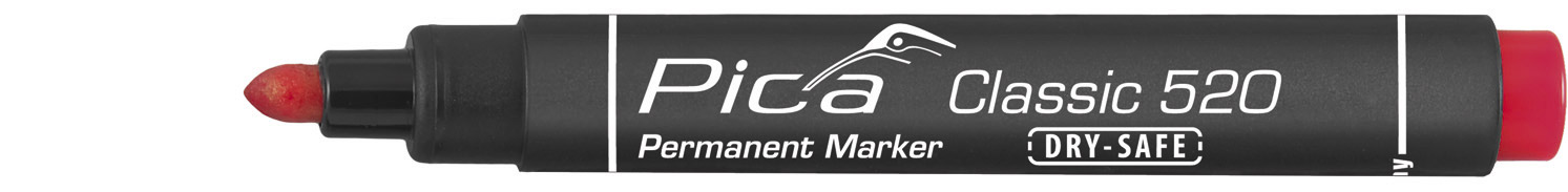 Маркер перманентный Dry-Safe Pica 520/40 красный