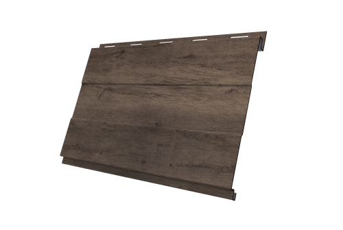 Софит металлический Вертикаль 0,2 prof Grand Line 0,45 Print Premium с пленкой Almond Wood Fresh
