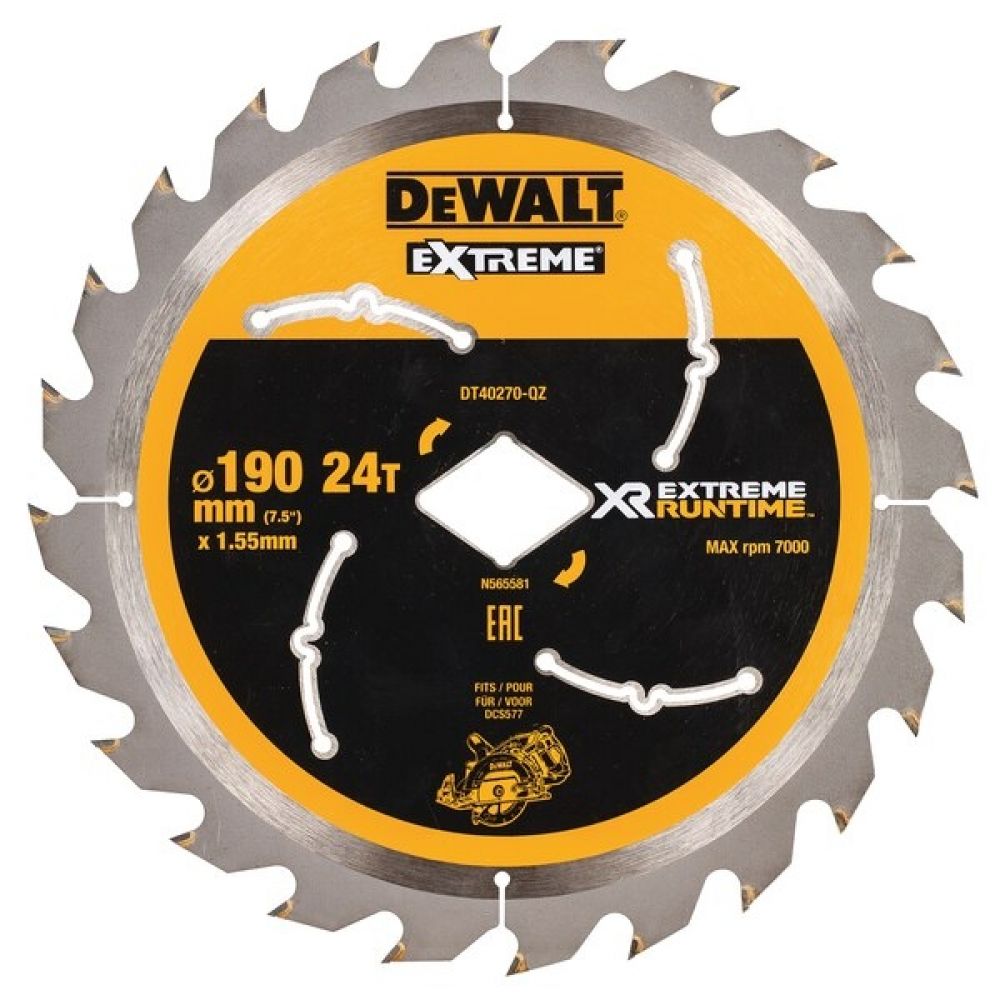 Диск пильный DeWalt Extreme для гипоидной пилы 190 36T