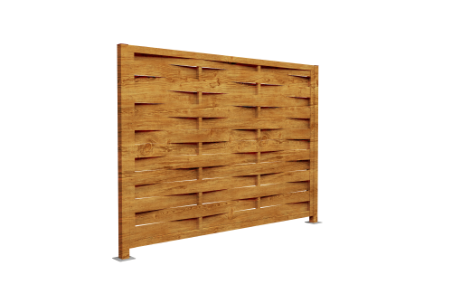 Ламель забора жалюзи Palermo Grand Line 0,45 Print-Double Elite Golden Wood