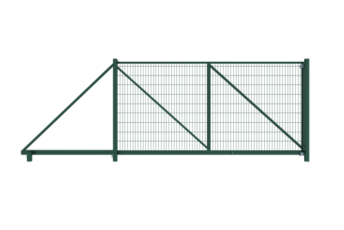 Ворота откатные Medium 2,03х4,0 RAL 6005 вправо