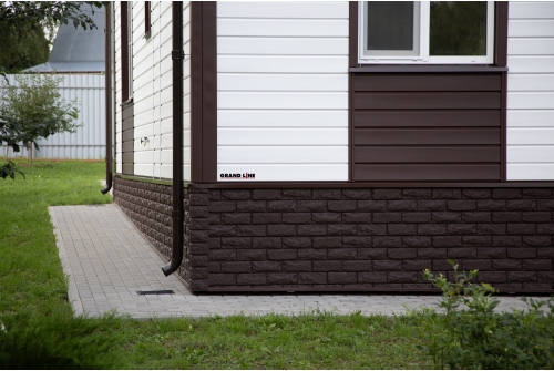 Сайдинг Double-брус Grand Line Acryl темный дуб (3,0м)