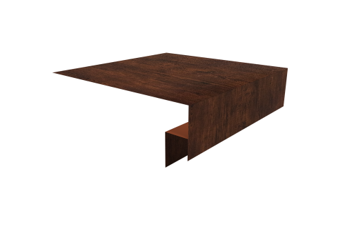 Планка околооконная сложная Экобрус Grand Line 250х50х25 0,45 Print Premium Cherry Wood Dark FTC (2м)