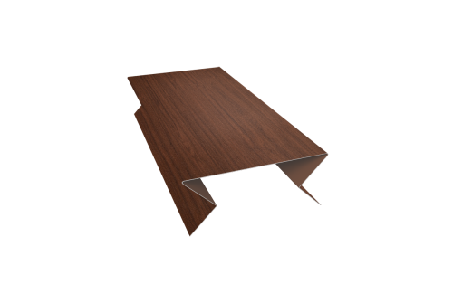 Планка угла внешнего составная нижняя 0,45 Print Elite Choco Wood TwinColor (3м)