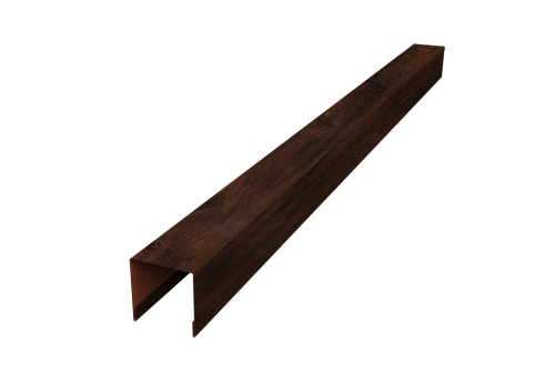 Планка вертикальная лицевая для забора жалюзи Palermo Grand Line 0,45 Print Elite Cherry Wood TwinColor (2,5м)