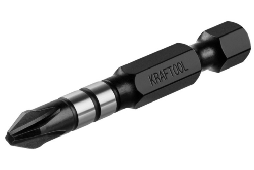Биты PH2 Kraftool Impact Pro, Philips, тип хвостовика E 1/4″, 50мм 10шт в пластиковом боксе (26191-2-50-S10)