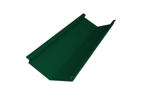 Планка ендовы нижней для композитной черепицы 140х140 Grand Line 0,5 Satin Matt TX RAL 6005 зеленый мох (2м)