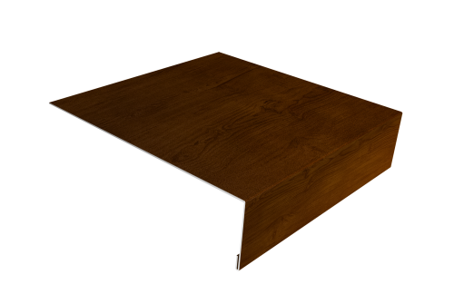 Планка лобовая/околооконная простая 190х50 Grand Line 0,45 Print-Double Premium Golden Wood Intense F (3м)