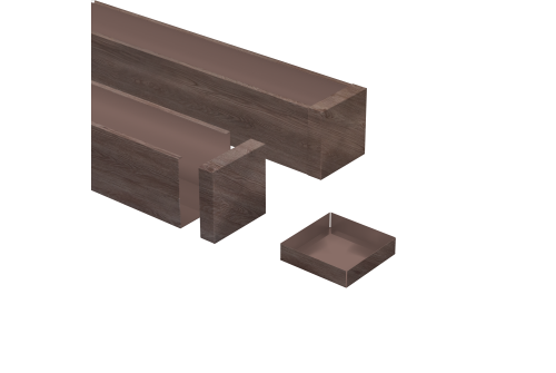 Заглушка 50х50 White Wood Zn 0,45