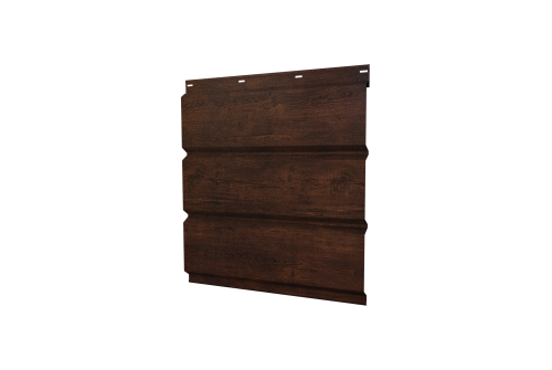 Софит металлический Классик Grand Line без перфорации 0,45 Print-Double Premium с пленкой Cherry Wood Dark F